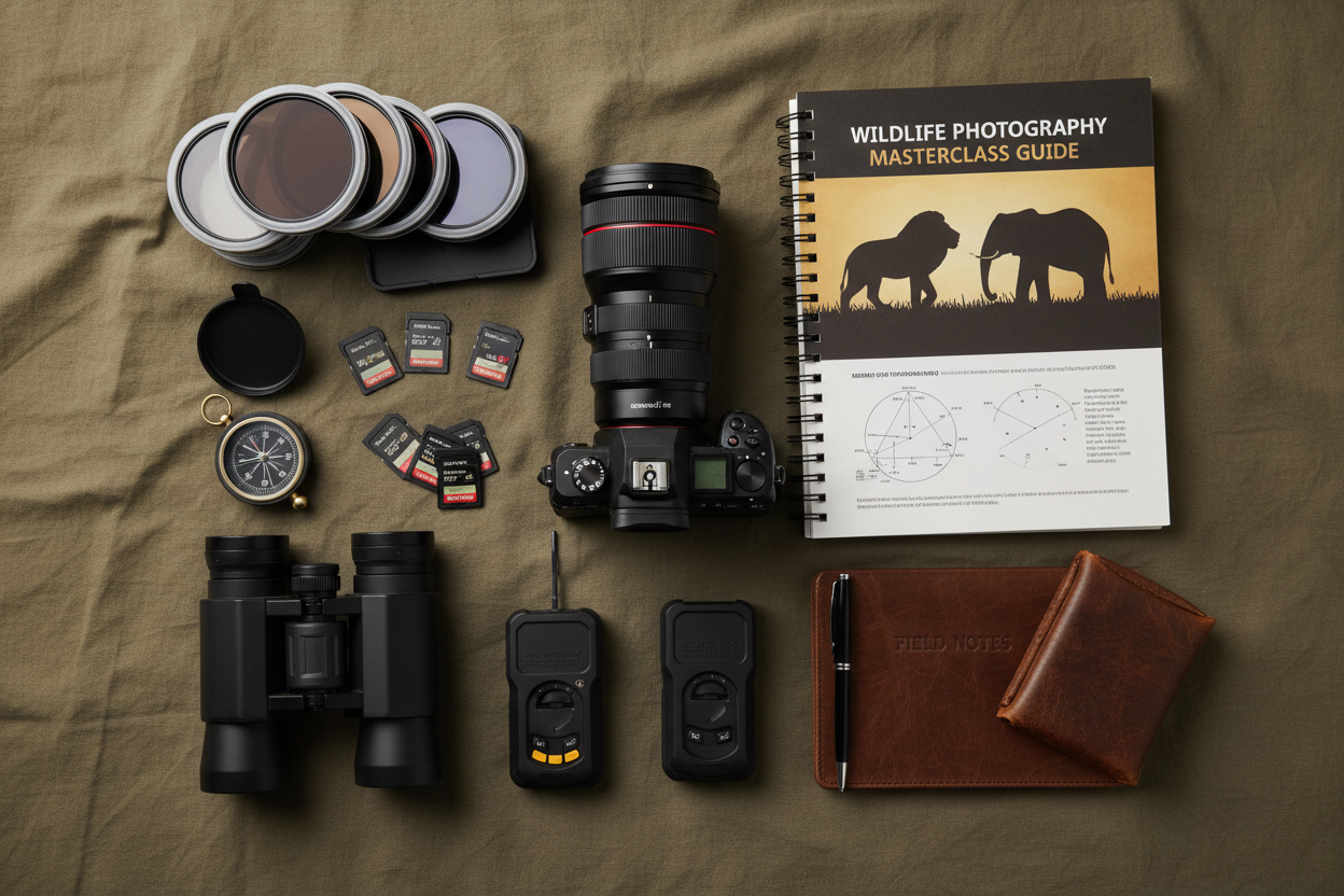 Guide flat lay with camera gear