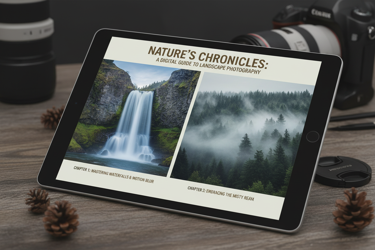 Digital PDF mockup on tablet