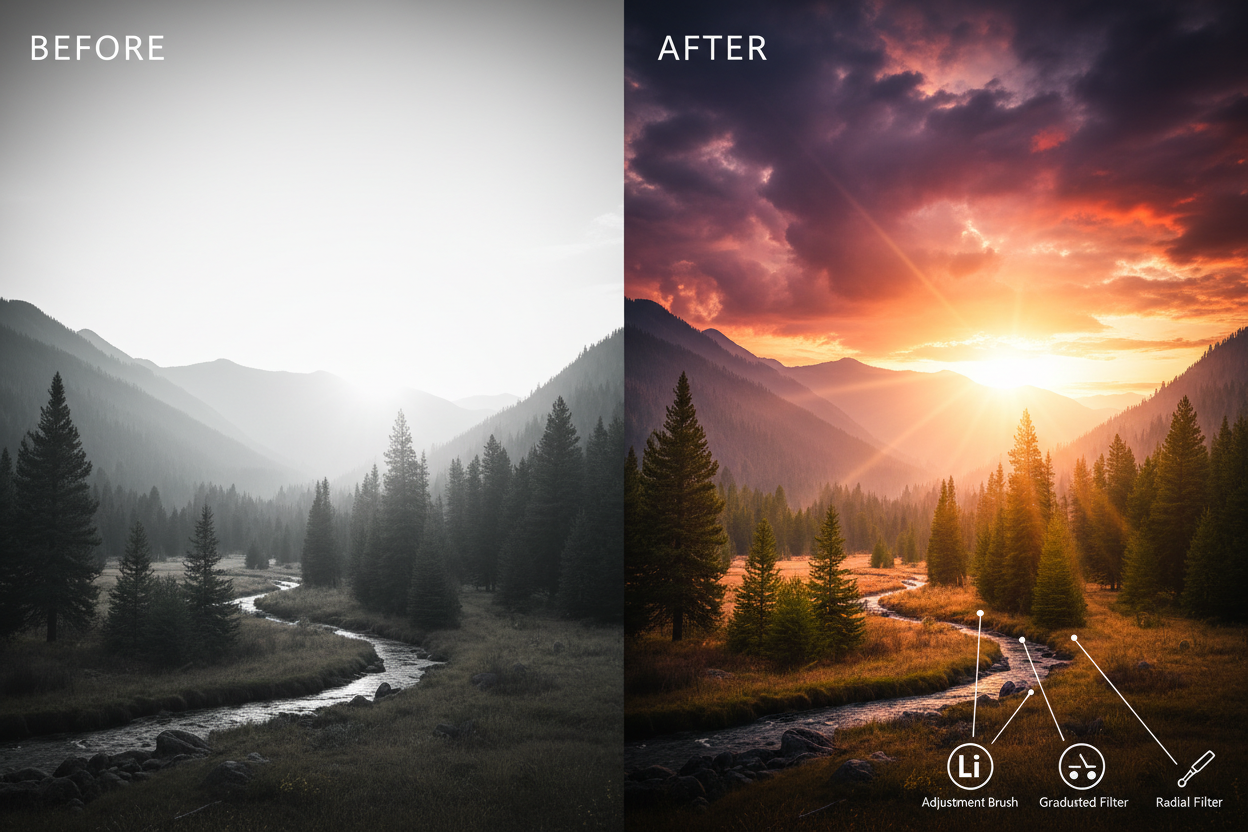 Post-processing Lightroom section