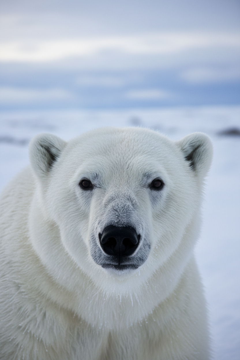 Polar bear close up portrait