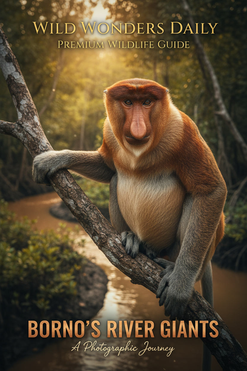 Proboscis monkey portrait — Wild Wonders Daily Premium Wildlife Guide