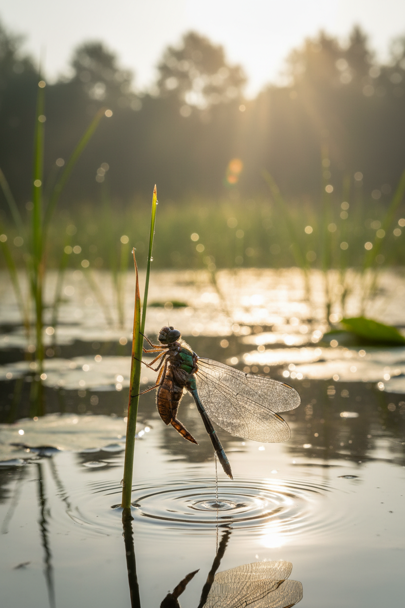 Dragonfly nymph metamorphosis