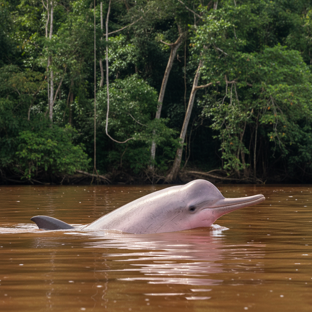 Amazon pink river dolphin