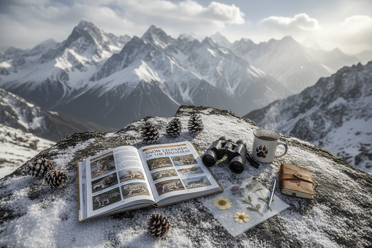 Field guide flat lay