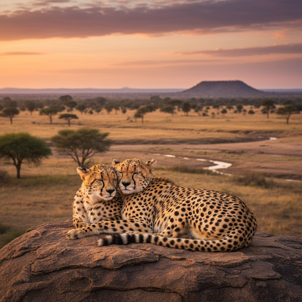 Two cheetah brothers coalition