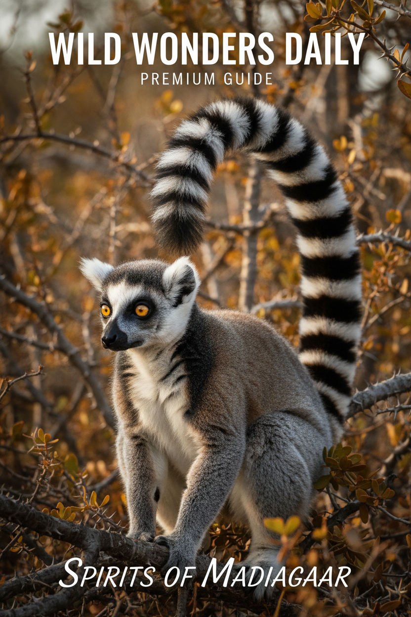 Ring-tailed lemur portrait — Wild Wonders Daily Premium Wildlife Guide