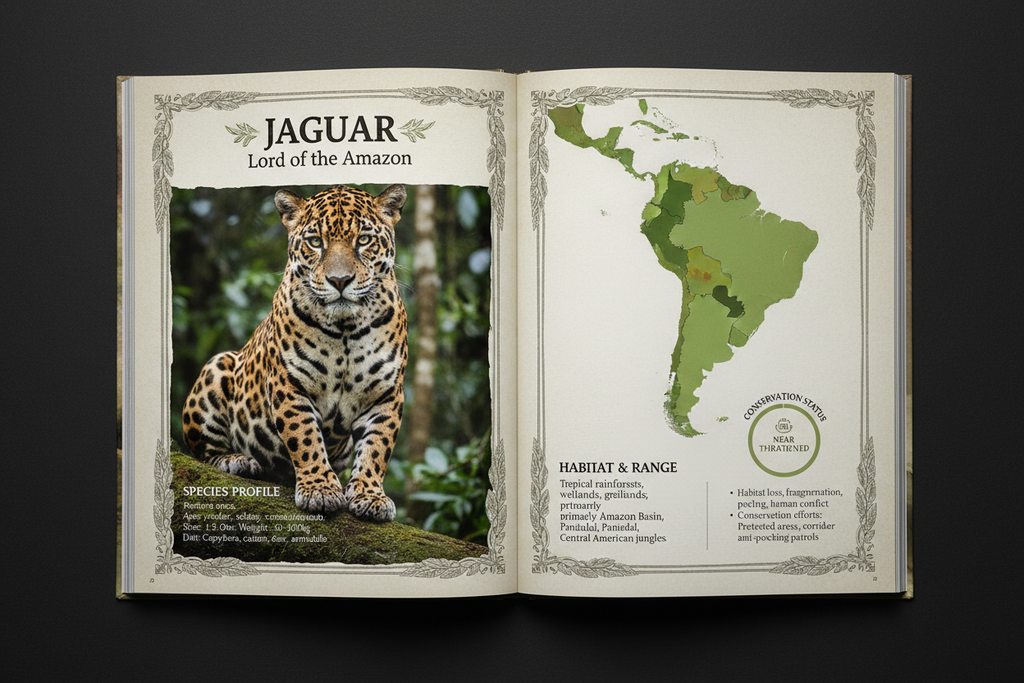 Jaguar species profile page