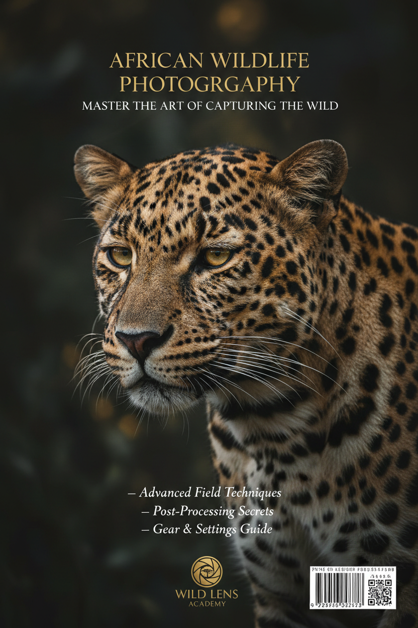 Back cover with leopard portrait