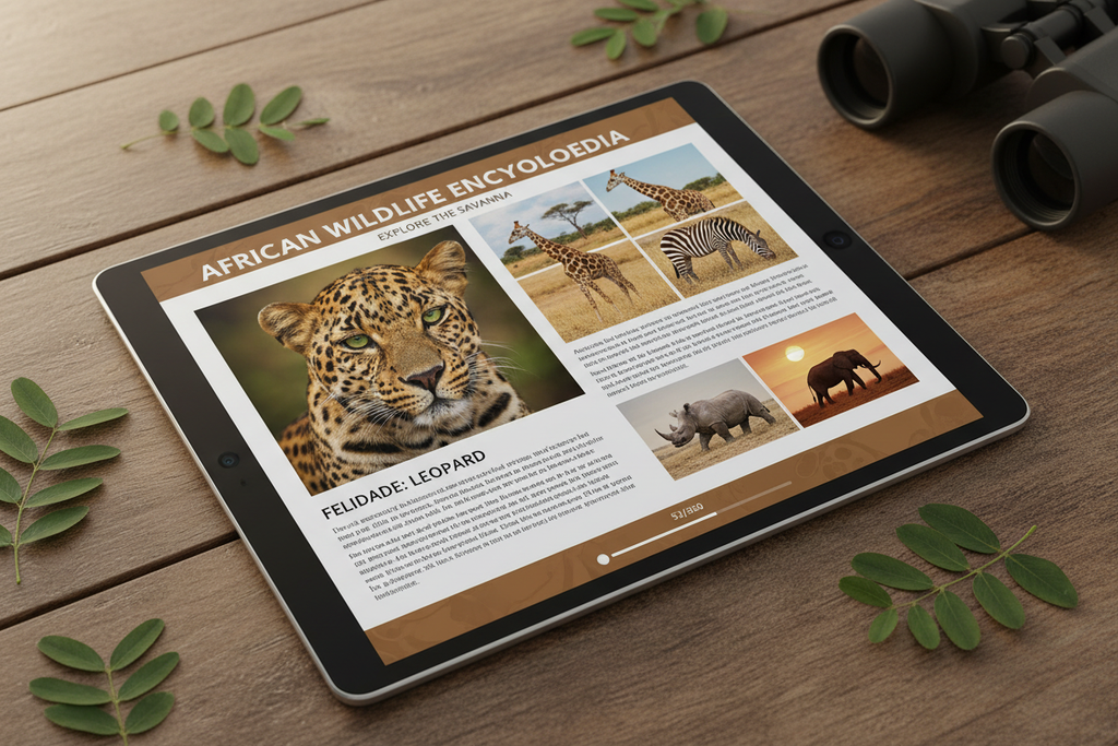 Digital PDF mockup on tablet