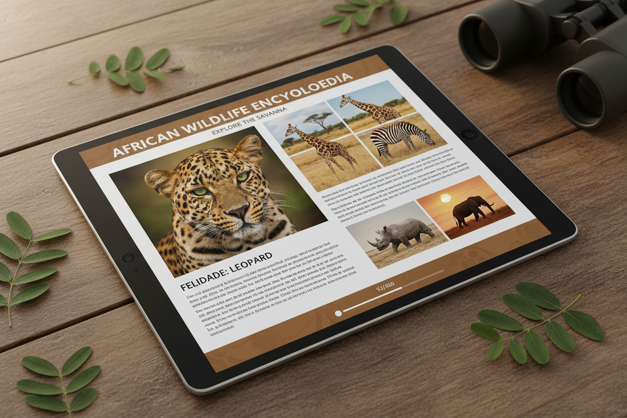 Digital PDF mockup on tablet