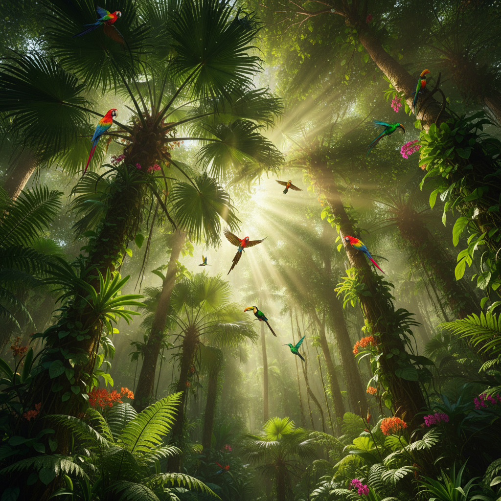 Rainforest canopy view
