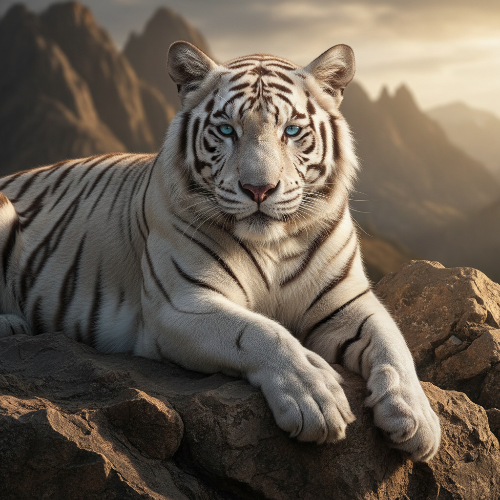 White tiger portrait