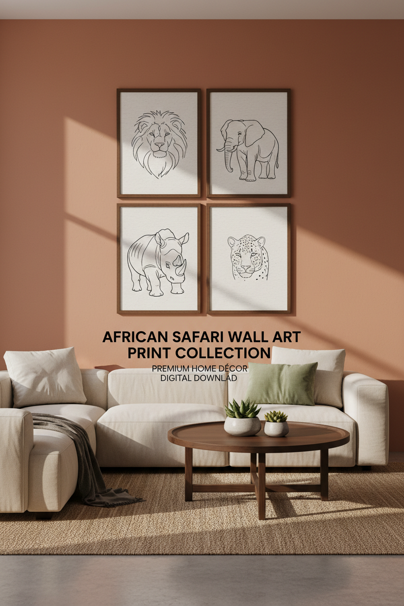 African Safari Wall Art Print Collection cover