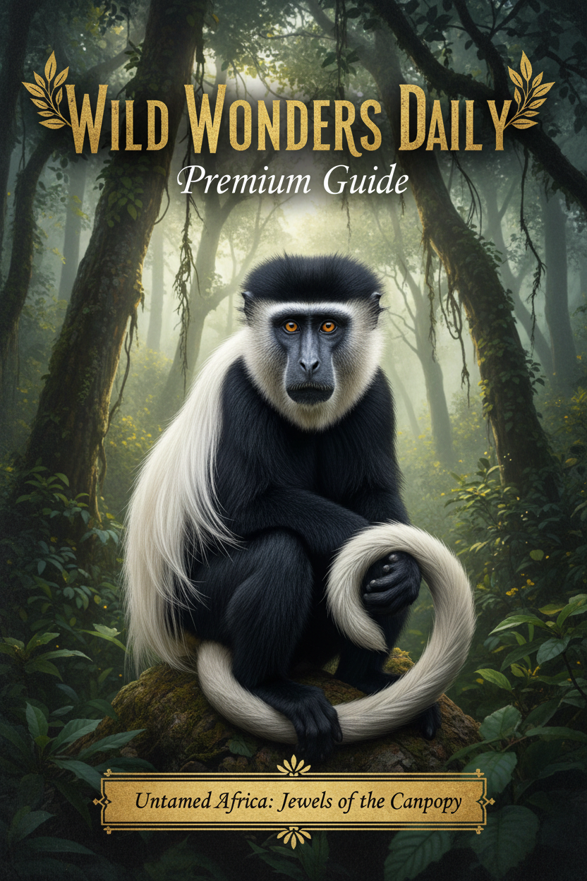 Black-and-white colobus monkey portrait — Wild Wonders Daily