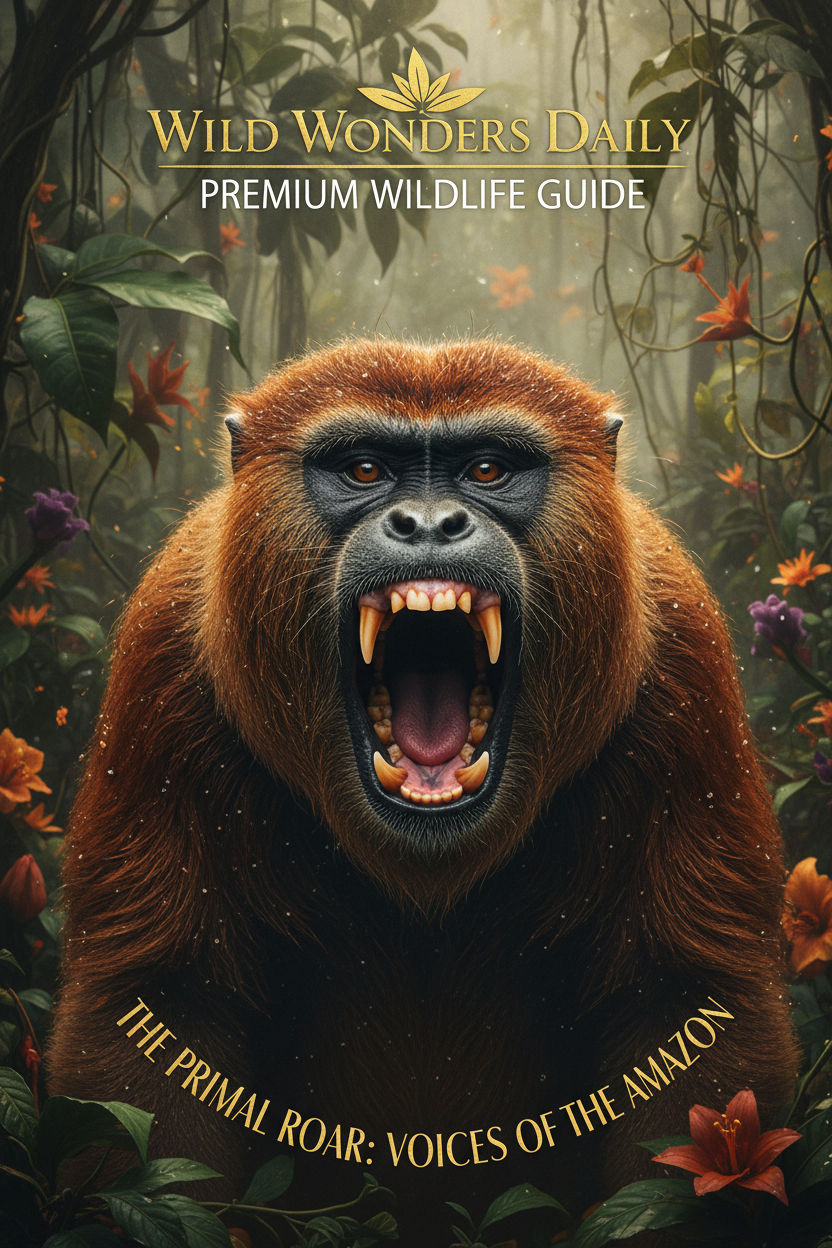 Red howler monkey portrait — Wild Wonders Daily Premium Wildlife Guide