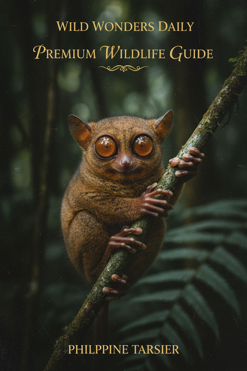 Philippine tarsier portrait — Wild Wonders Daily Premium Wildlife Guide