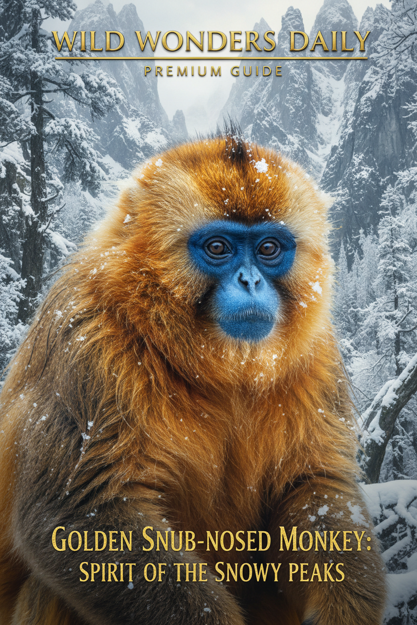 Golden snub-nosed monkey portrait — Wild Wonders Daily Premium Wildlife Guide