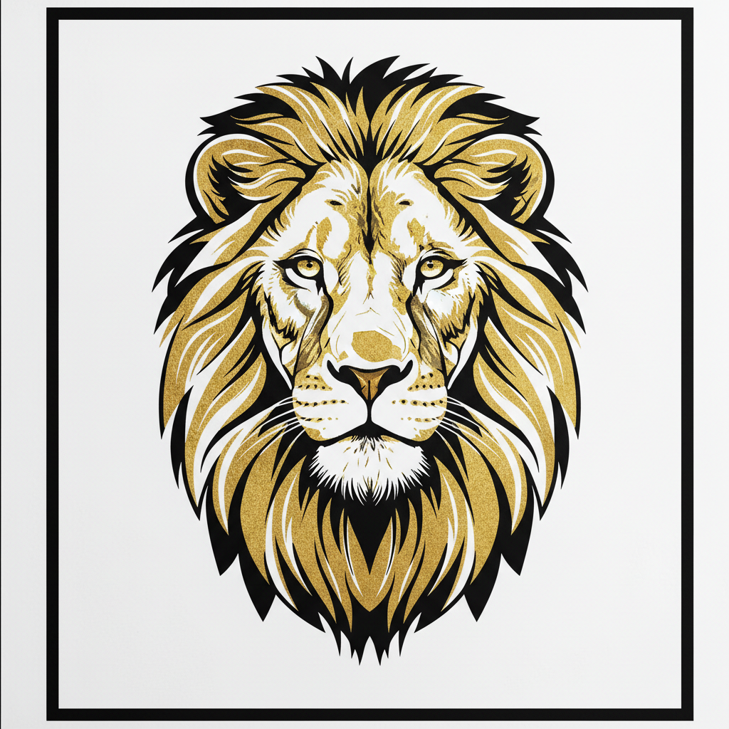 Lion portrait art print