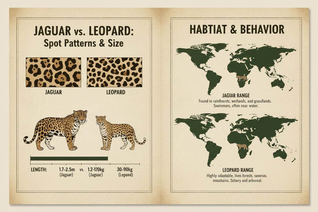 Jaguar vs leopard comparison