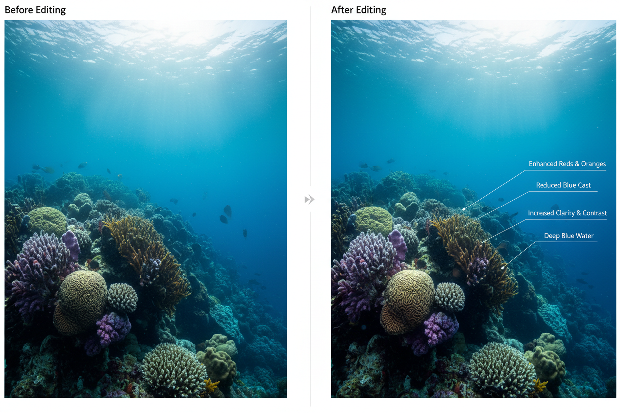 Lightroom editing section