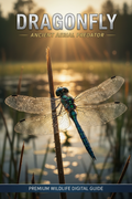 Dragonfly perched on reed