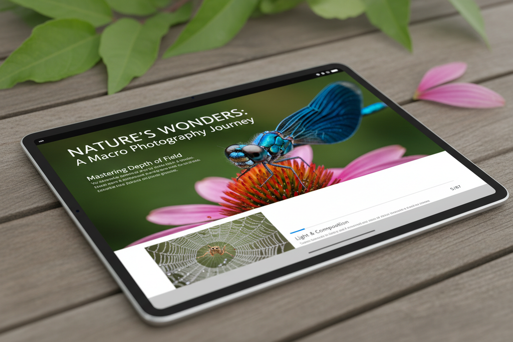 Digital PDF mockup on tablet