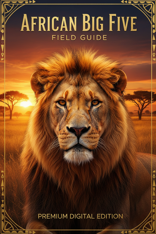 Lion portrait — African Big Five Field Guide