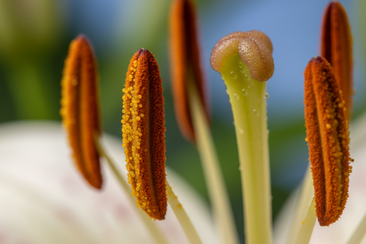 Flower and pollen photography