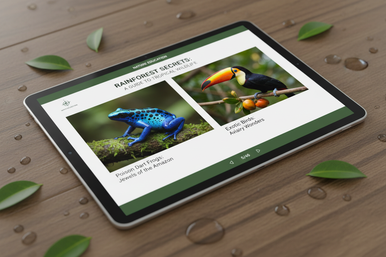 Digital PDF mockup on tablet