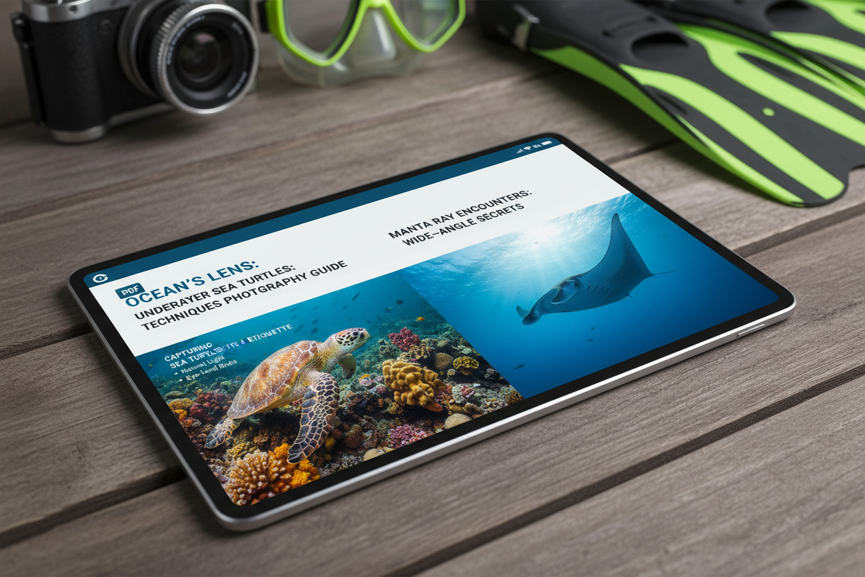 Digital PDF mockup on tablet