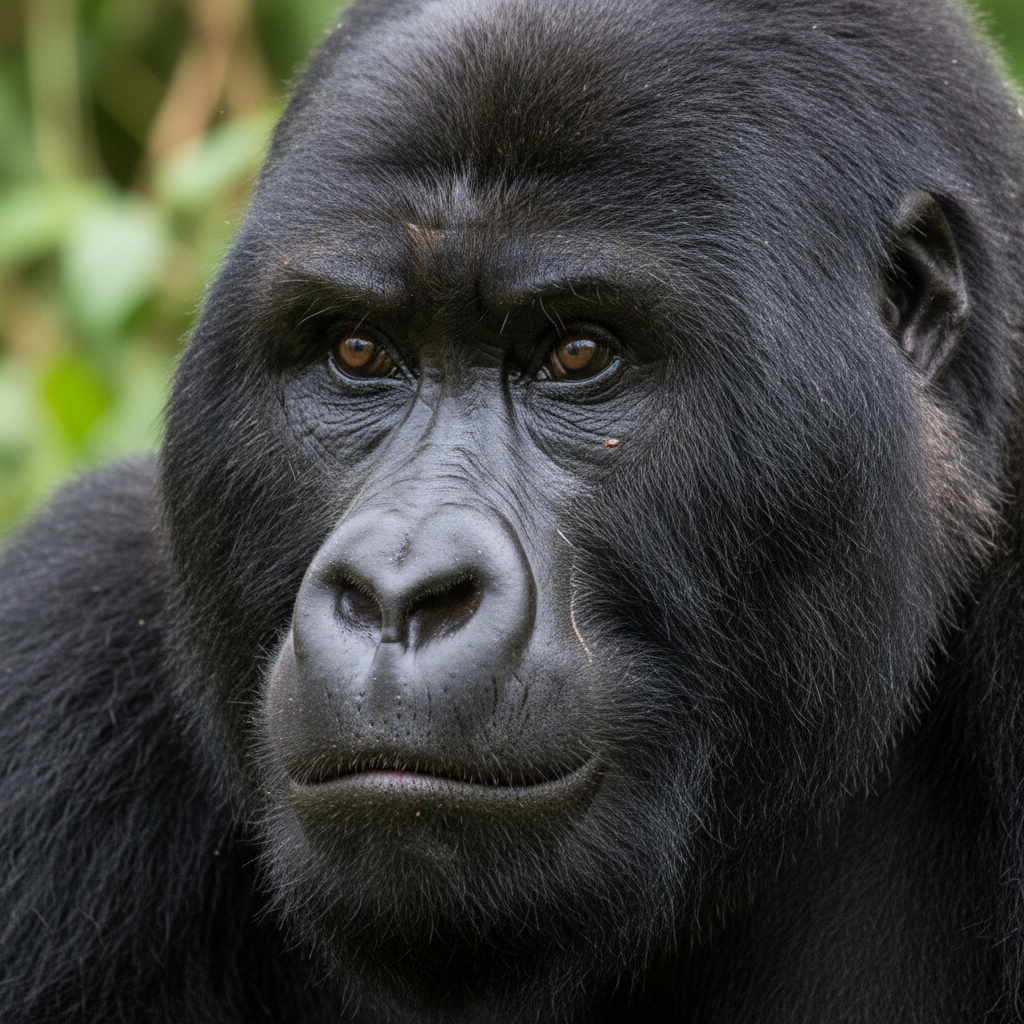Gorilla close-up portrait