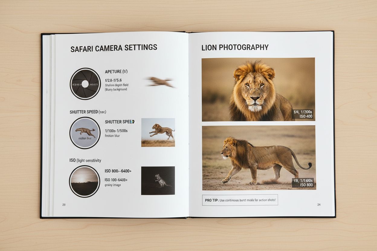 Camera settings for safari spread